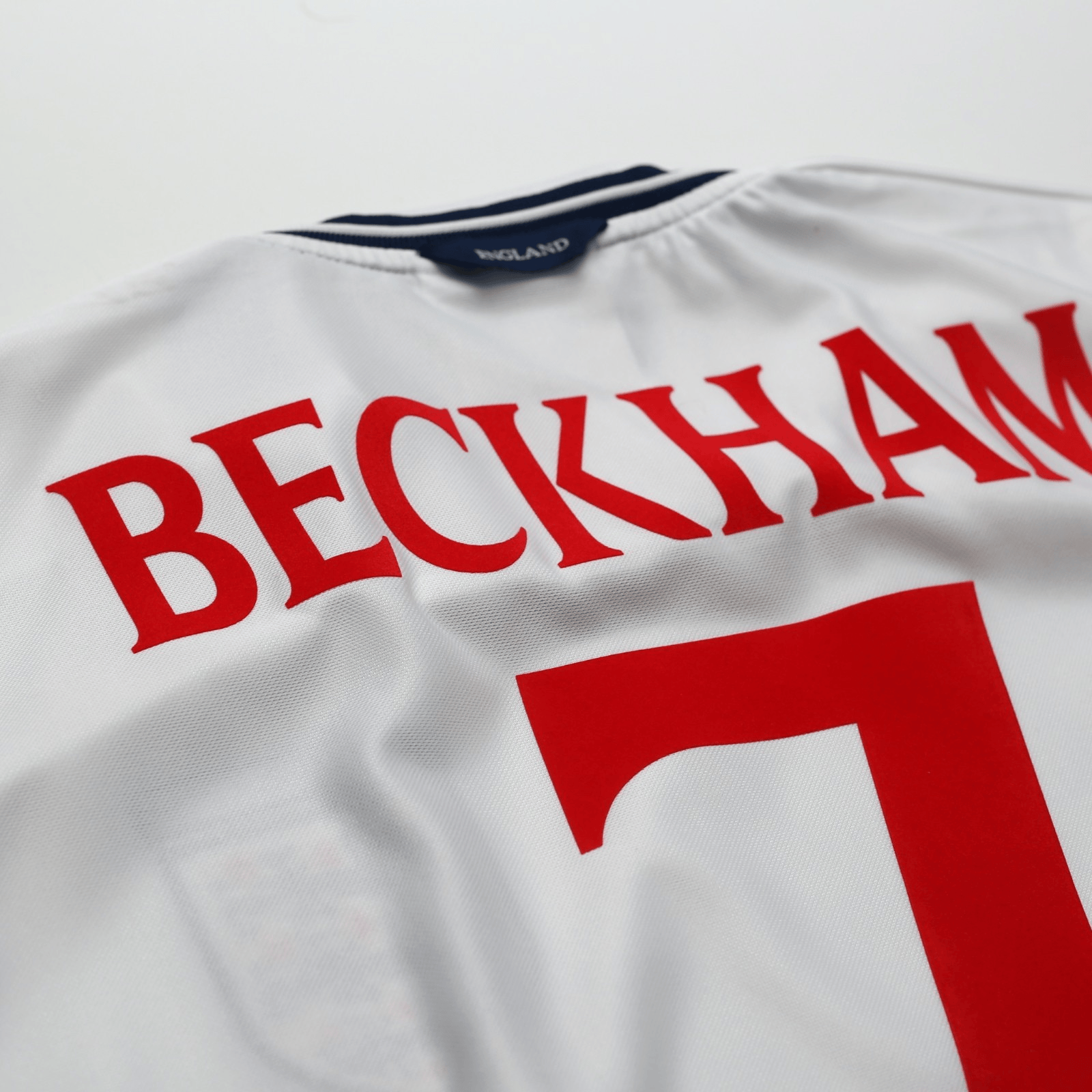 1999/01 Beckham #7 England Vintage Umbro Home Football Shirt (XL/XXL) Euro 2000