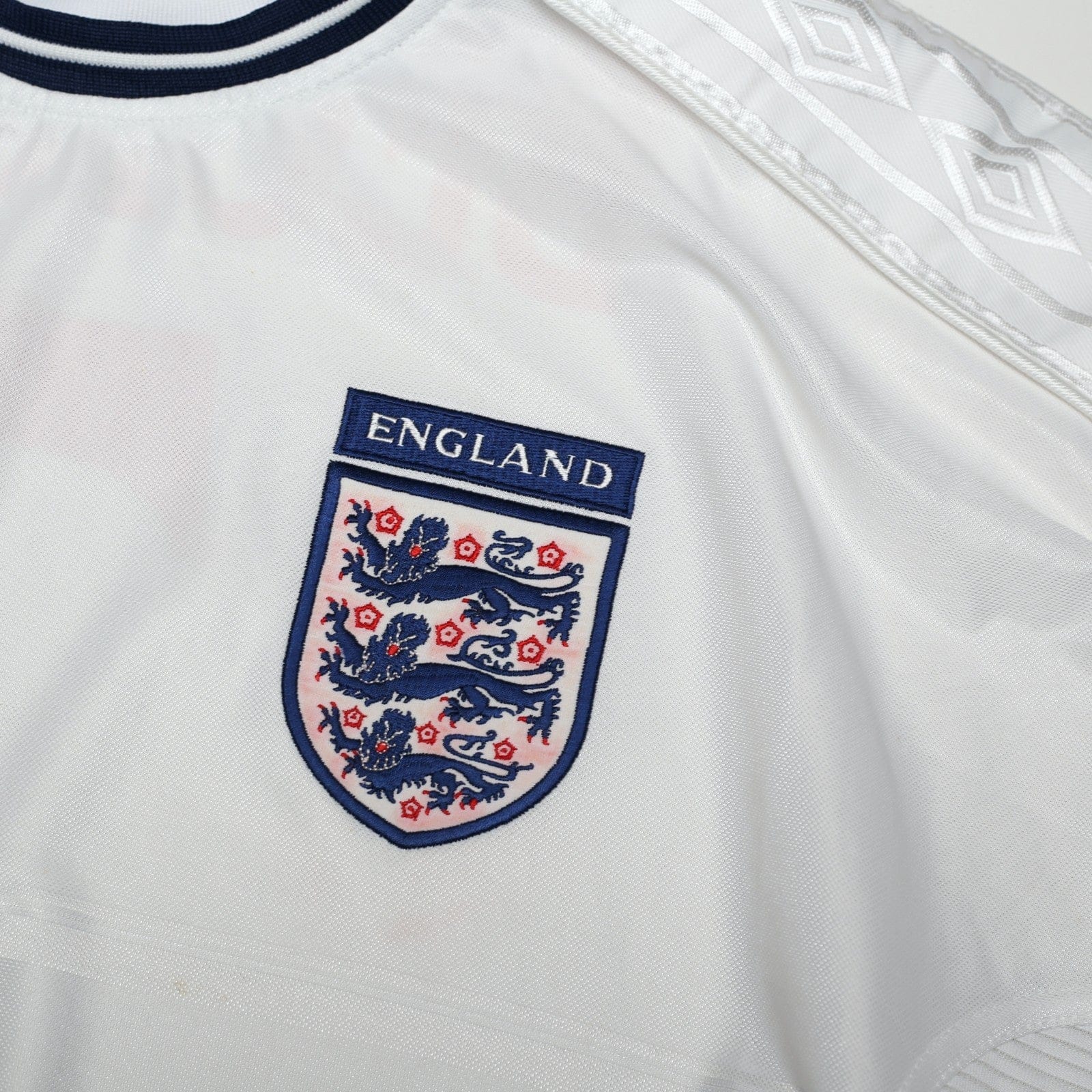 1999/01 Beckham #7 England Vintage Umbro Home Football Shirt (XL/XXL) Euro 2000