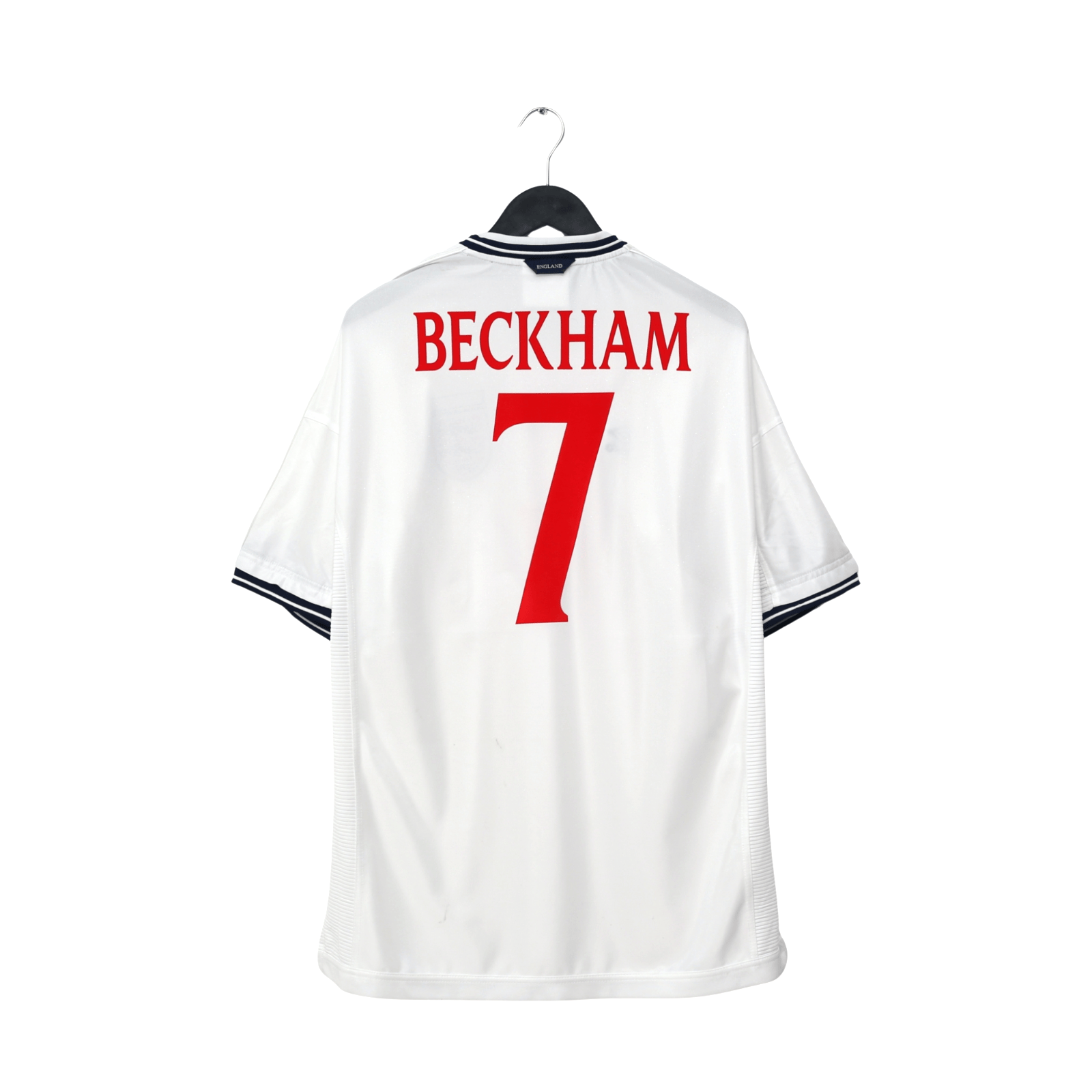 1999/01 Beckham #7 England Vintage Umbro Home Football Shirt (XL/XXL) Euro 2000