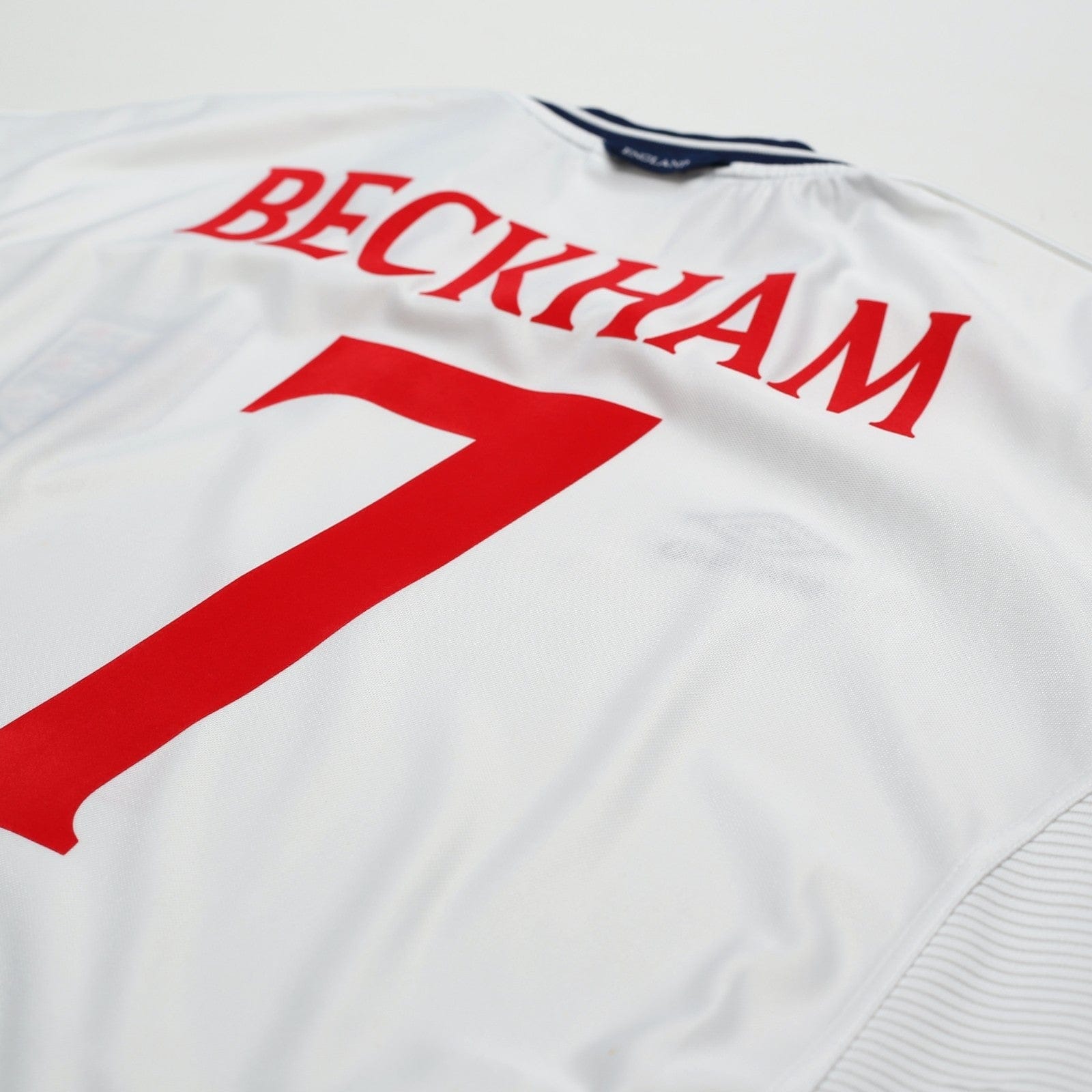 1999/01 Beckham #7 England Vintage Umbro Home Football Shirt (XL/XXL) Euro 2000