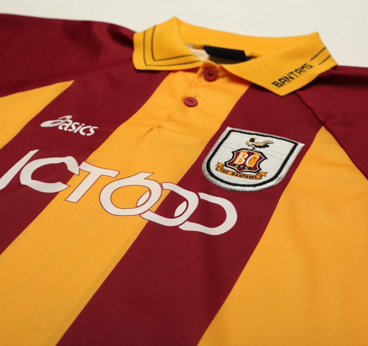 1999/01 CARBONE #10 Bradford City Vintage Asics Home Football Shirt (XL)