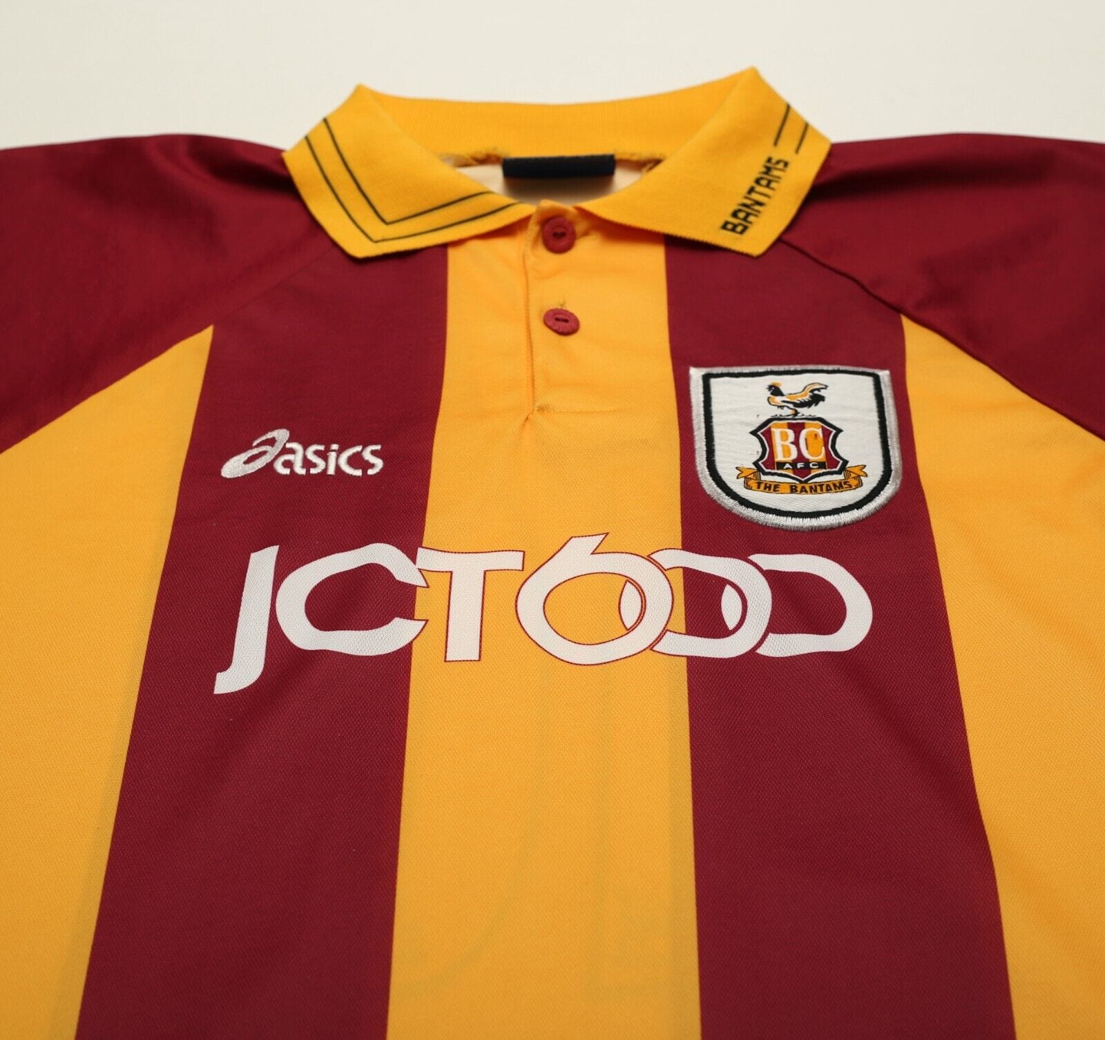 1999/01 CARBONE #10 Bradford City Vintage Asics Home Football Shirt (XL)