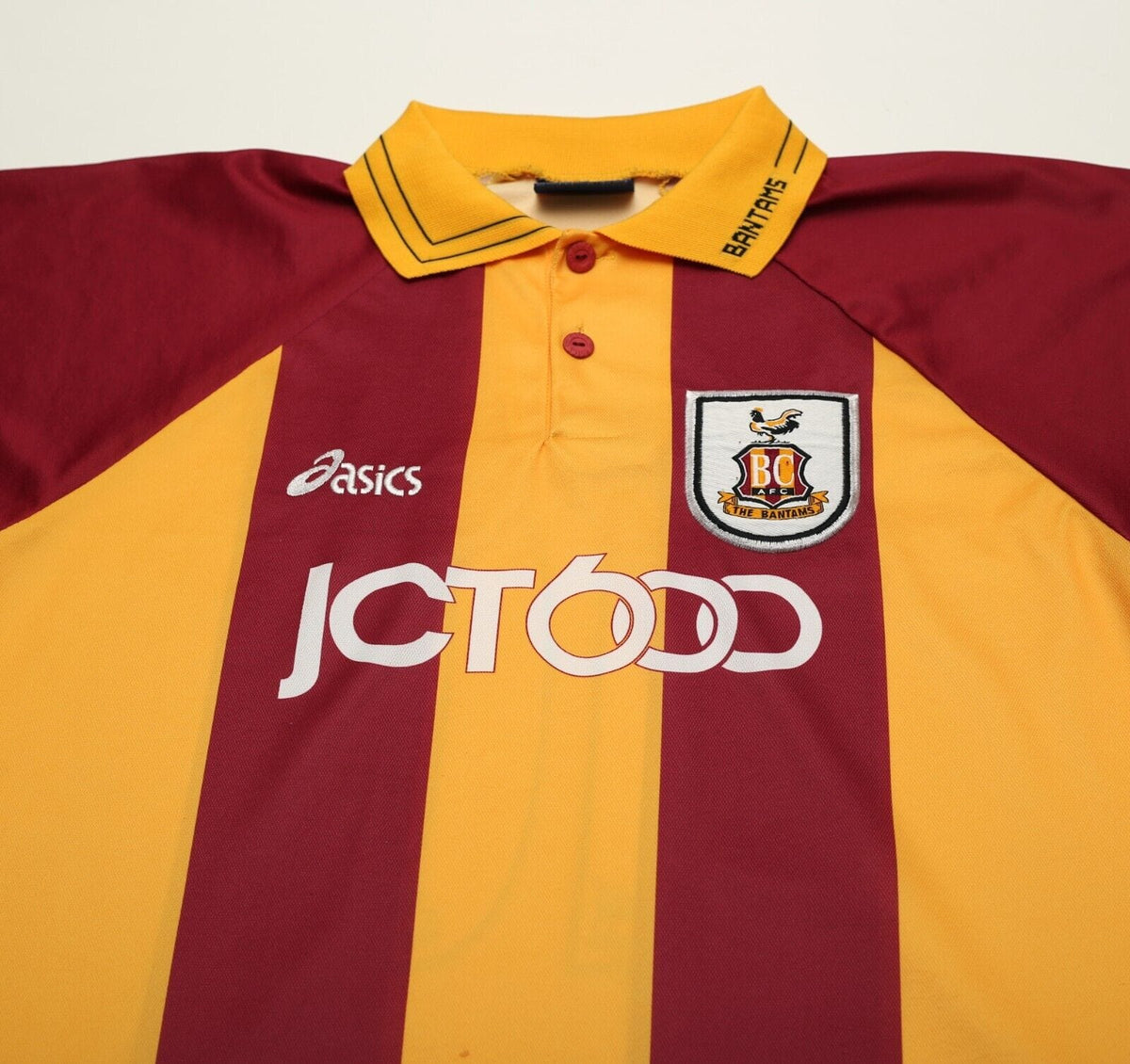 1999/01 CARBONE #10 Bradford City Vintage Asics Home Football Shirt (XL)