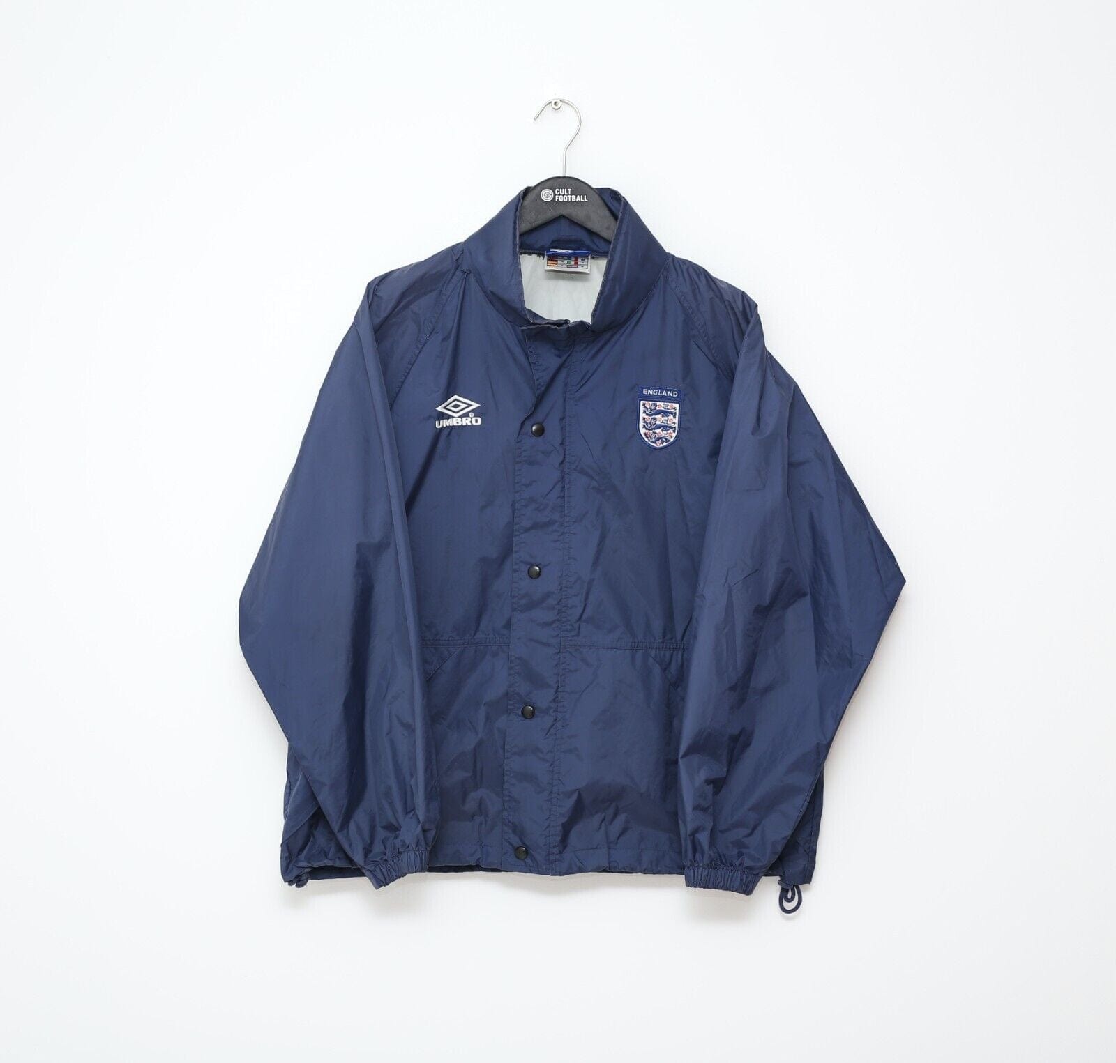 1999 01 ENGLAND Vintage Umbro Football Hooded Rain Jacket M Euro 200 Football Shirt Collective