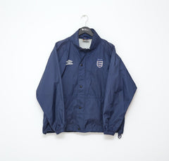 1999/01 ENGLAND Vintage Umbro Football Hooded Rain Jacket (M) Euro