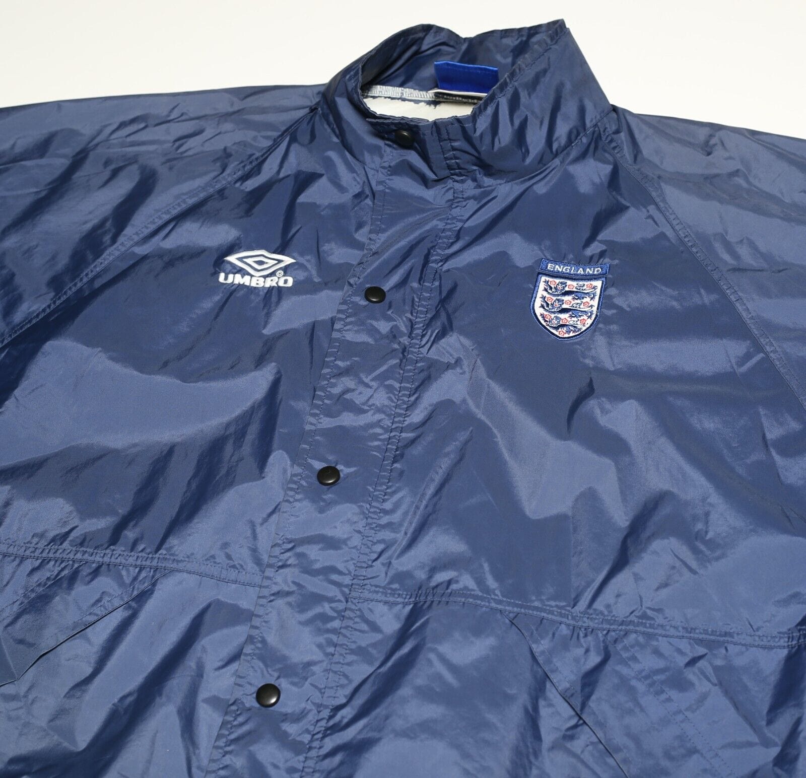 1999/01 ENGLAND Vintage Umbro Football Hooded Rain Jacket (M) Euro