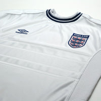 1999/01 England Vintage Umbro Home Football Shirt (M) Euro 2000