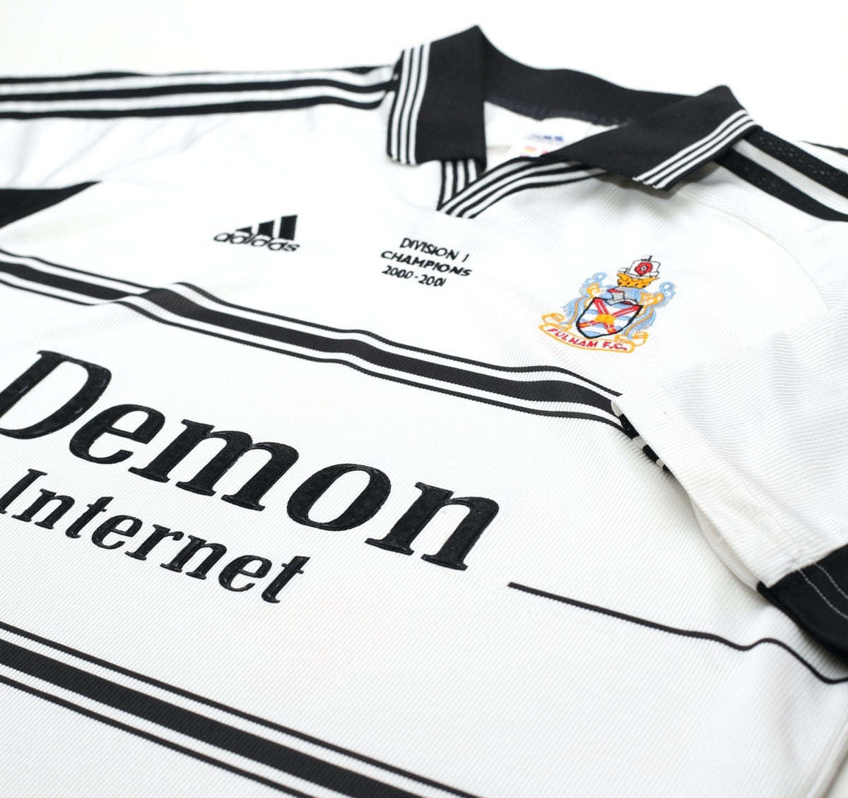 1999/01 FULHAM Vintage adidas 'Division 1 Champions' Home Football Shirt (L)