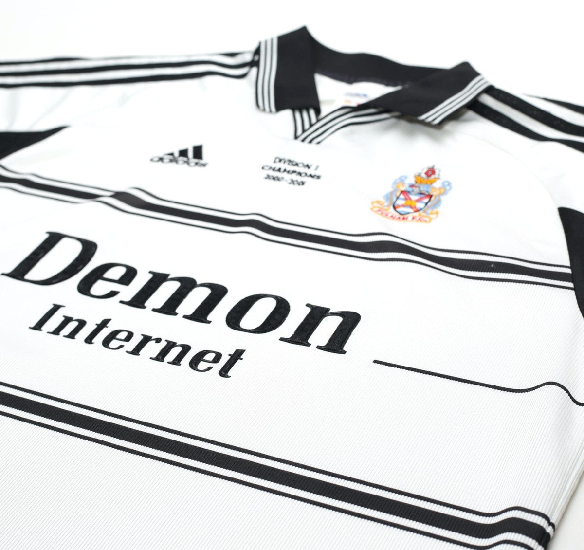 1999/01 FULHAM Vintage adidas 'Division 1 Champions' Home Football Shirt (L)