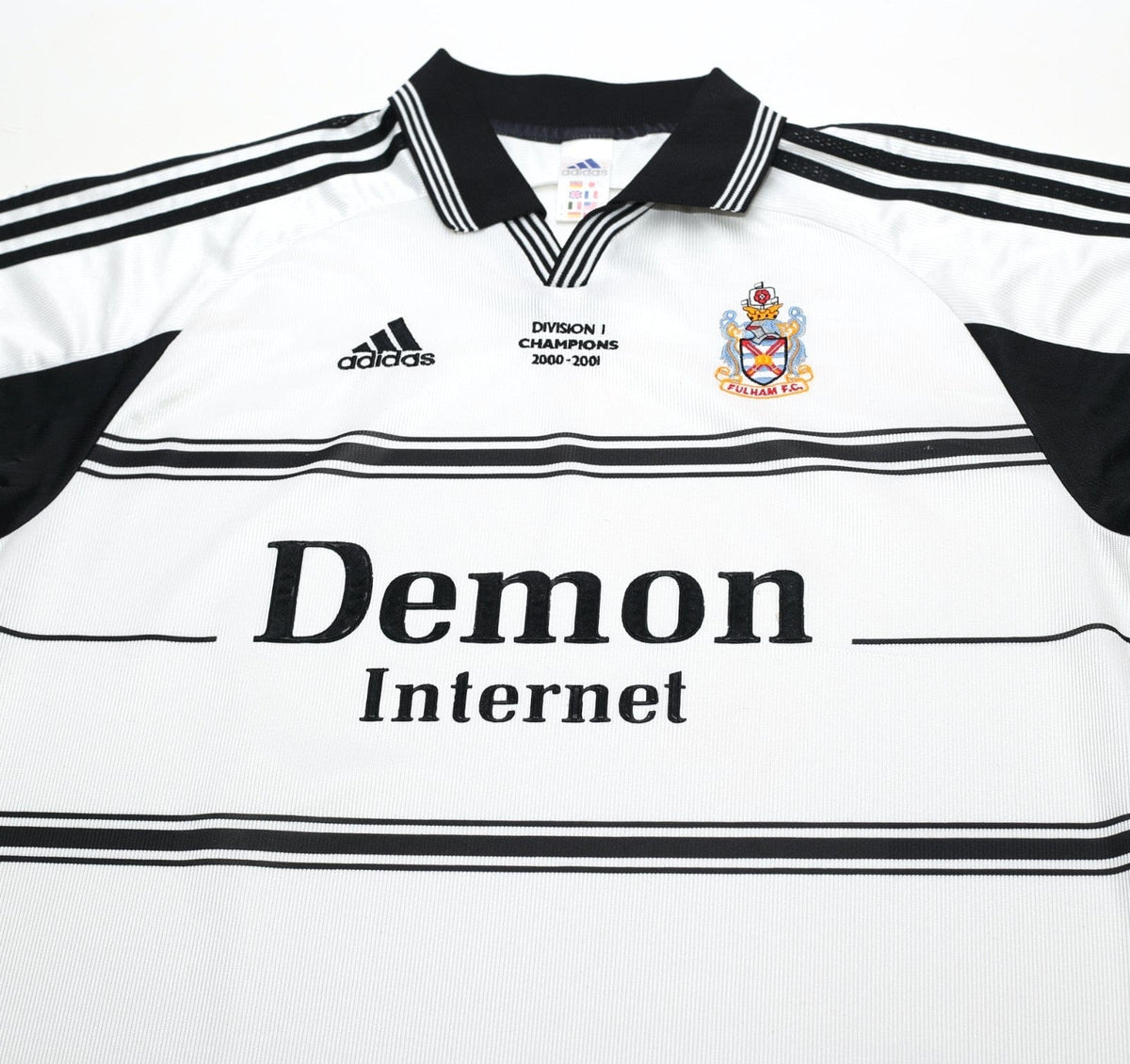 1999/01 FULHAM Vintage adidas 'Division 1 Champions' Home Football Shirt (L)