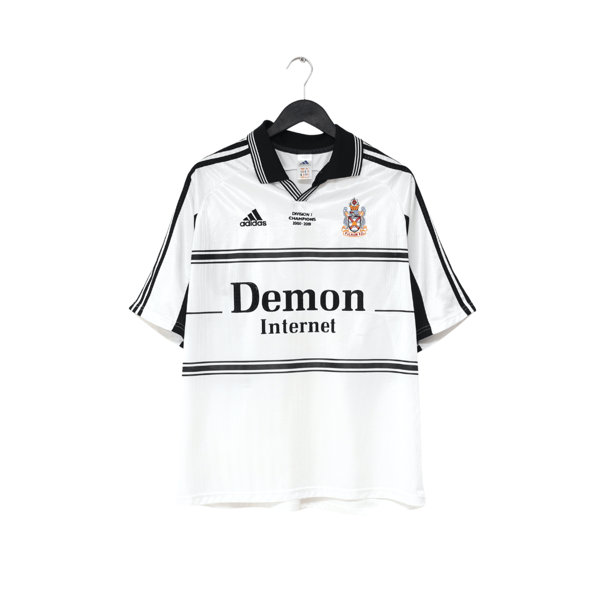 1999/01 FULHAM Vintage adidas &#39;Division 1 Champions&#39; Home Football Shirt (L)