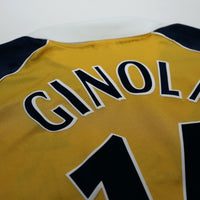1999/01 Ginola #14 Tottenham Hotspur Vintage adidas Away Football Shirt (XL)