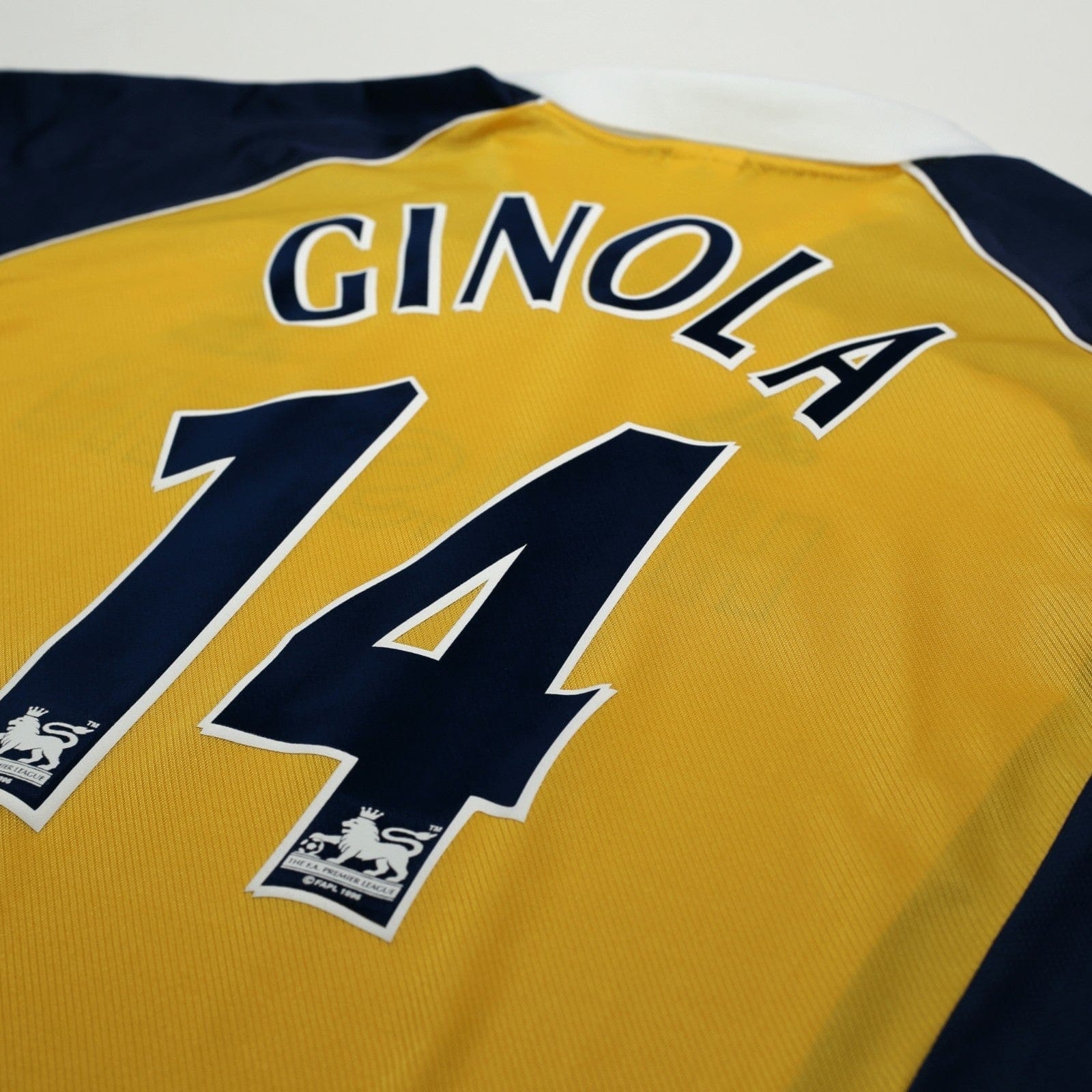 1999/01 Ginola #14 Tottenham Hotspur Vintage adidas Away Football Shirt (XL)