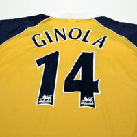 1999/01 Ginola #14 Tottenham Hotspur Vintage adidas Away Football Shirt (XL)