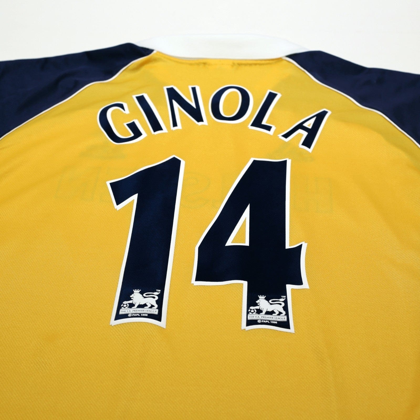 1999/01 Ginola #14 Tottenham Hotspur Vintage adidas Away Football Shirt (XL)