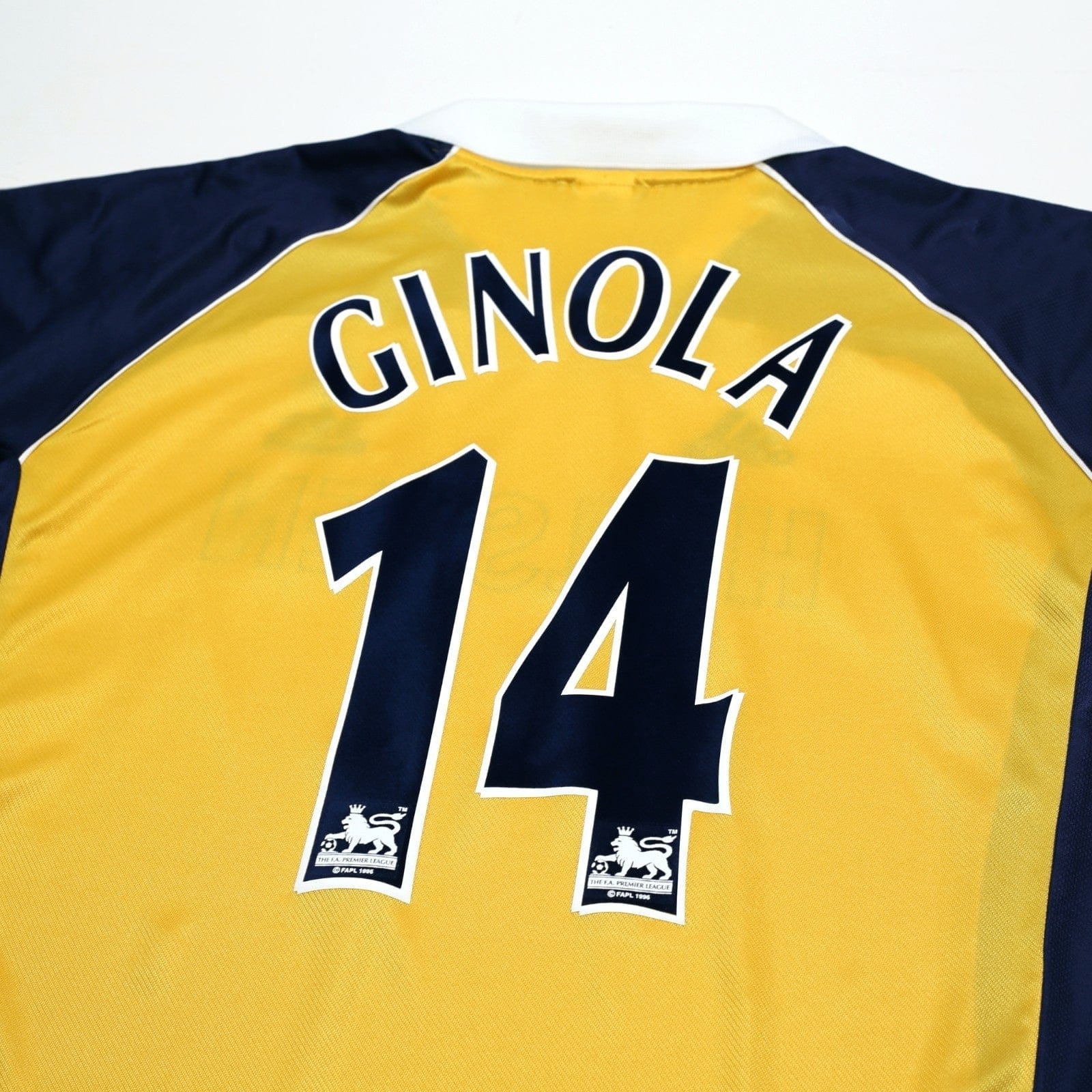 1999/01 Ginola #14 Tottenham Hotspur Vintage adidas Away Football Shirt (XL)