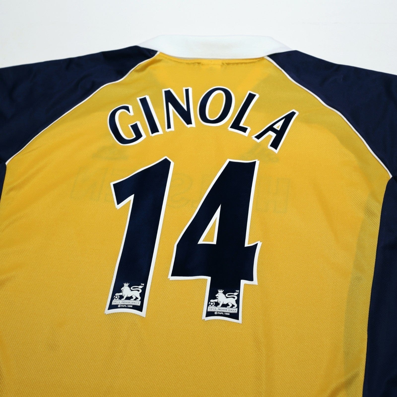 1999/01 Ginola #14 Tottenham Hotspur Vintage adidas Away Football Shirt (XL)