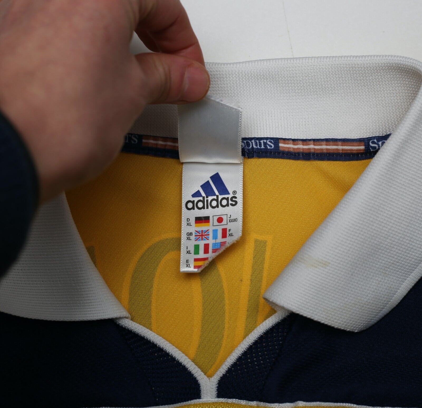 1999/01 GINOLA #14 Tottenham Hotspur Vintage adidas Away Football Shirt (XL)