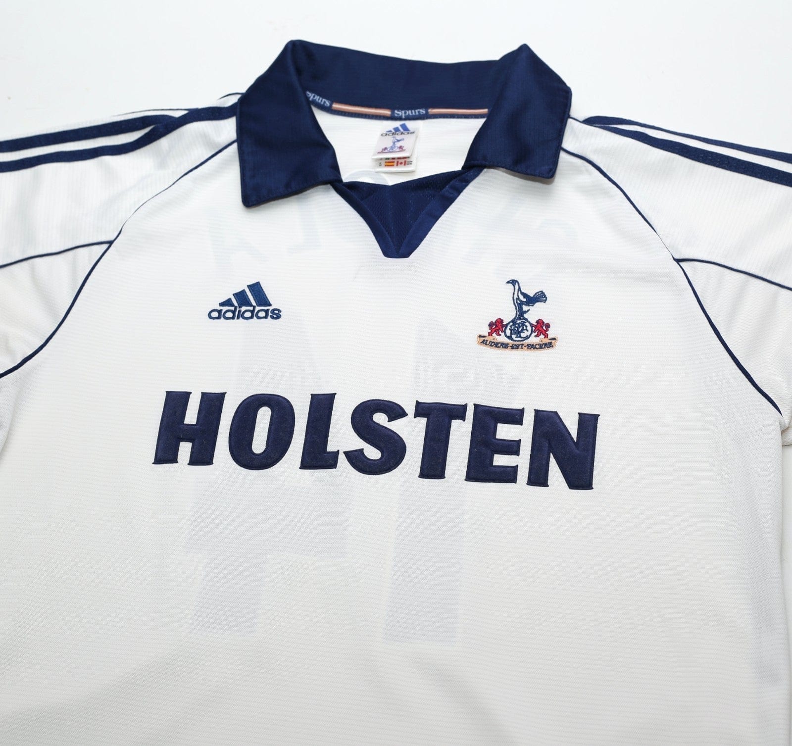 1999/01 GINOLA #14 Tottenham Hotspur Vintage adidas Home Football Shirt (M)