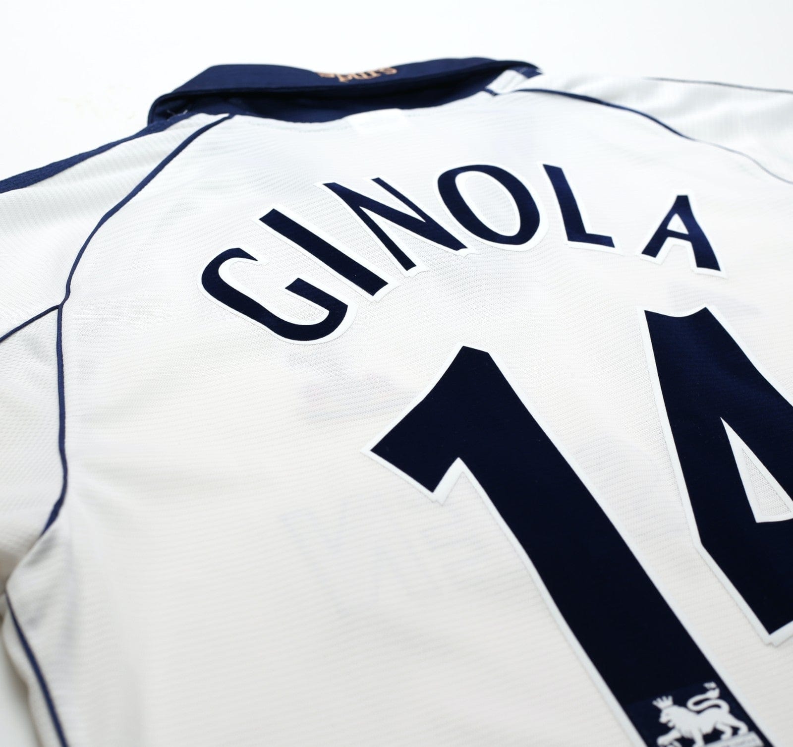 1999/01 GINOLA #14 Tottenham Hotspur Vintage adidas Home Football Shirt (M)