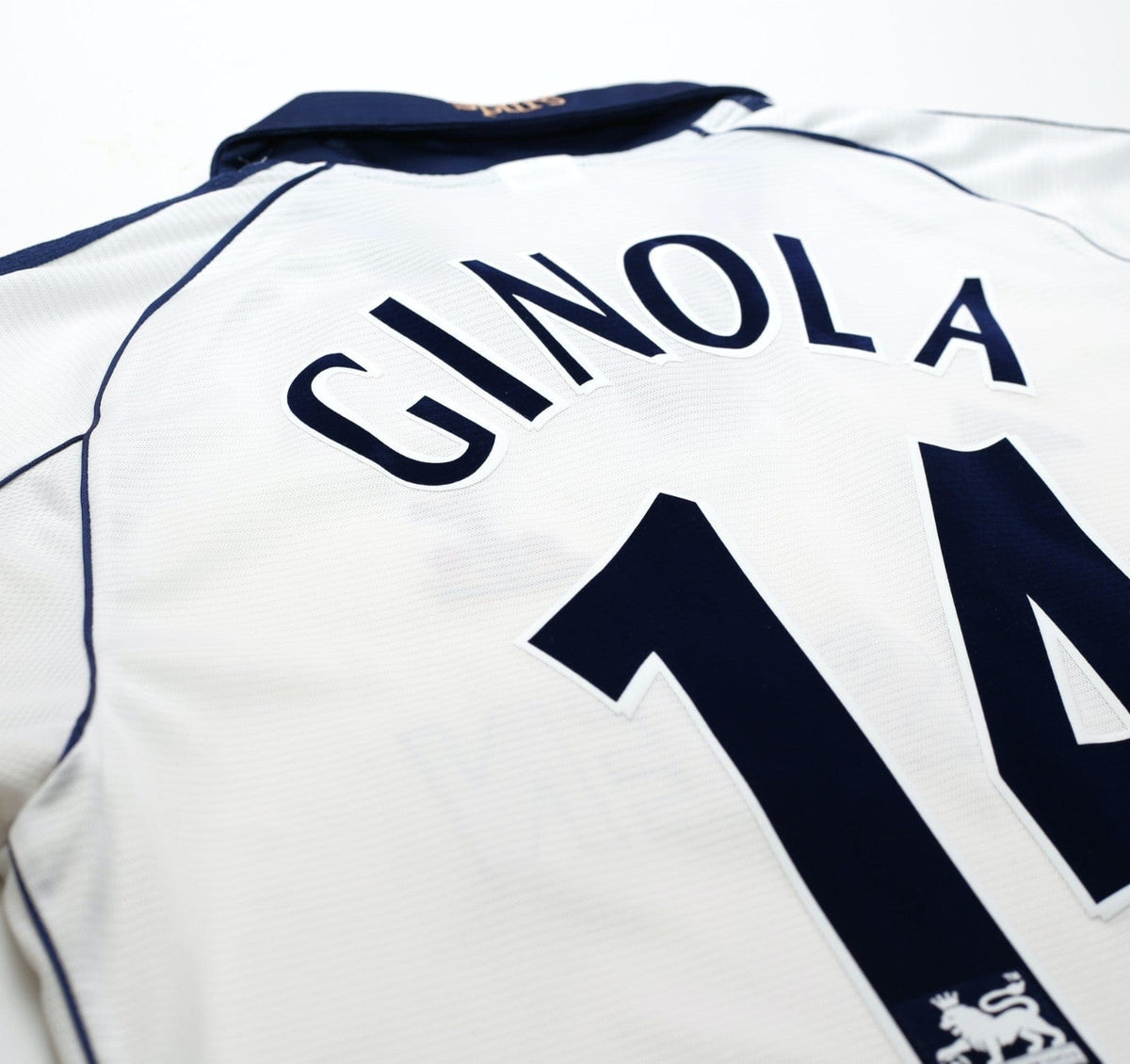 1999/01 GINOLA #14 Tottenham Hotspur Vintage adidas Home Football Shirt (M)