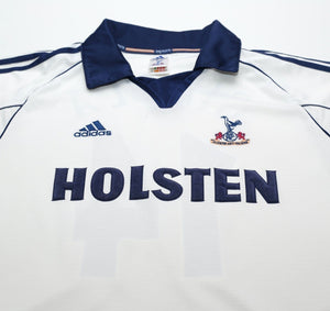 1999/01 GINOLA #14 Tottenham Hotspur Vintage adidas Home Football Shirt (M)