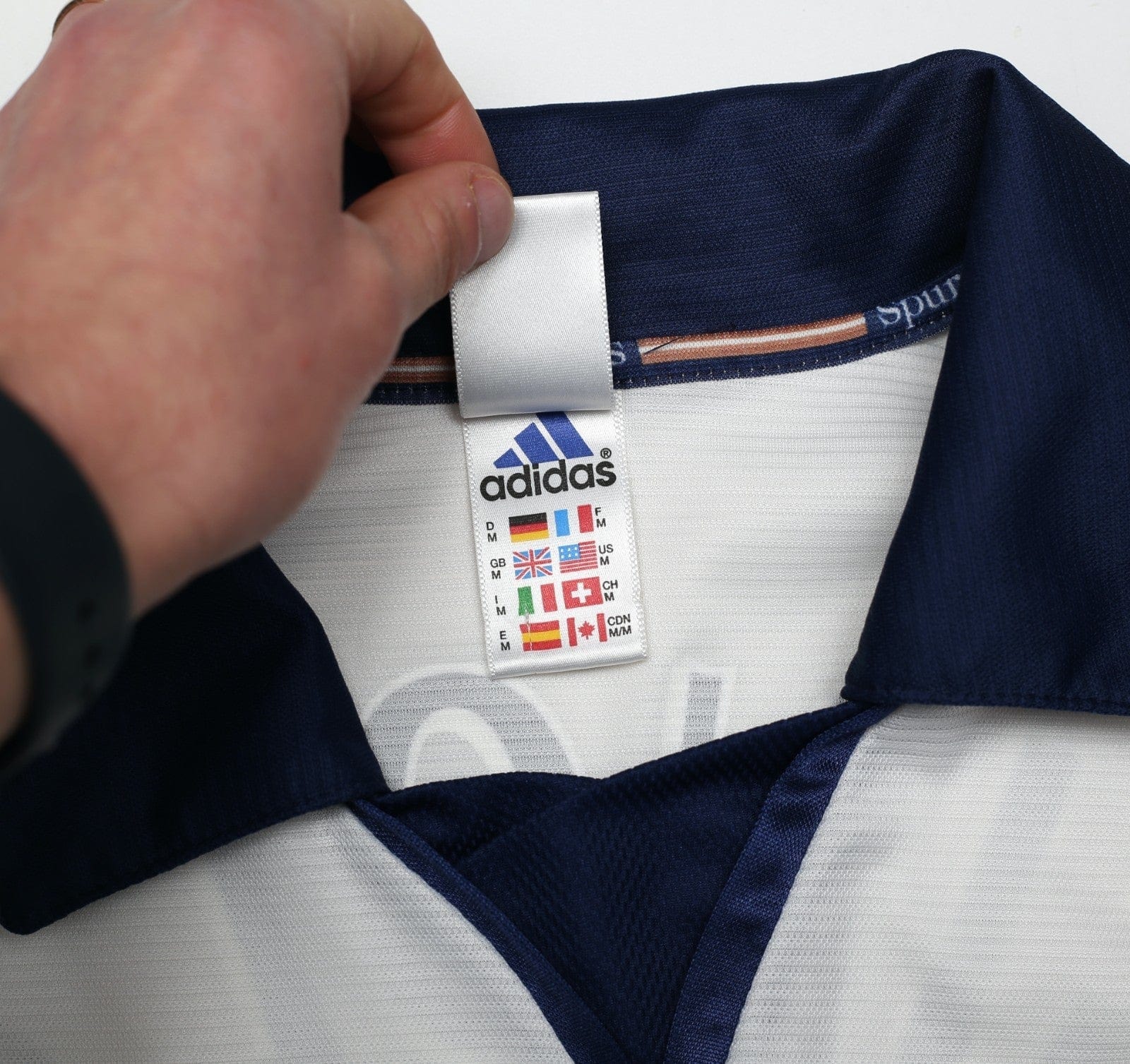 1999/01 GINOLA #14 Tottenham Hotspur Vintage adidas Home Football Shirt (M)