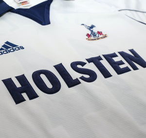 1999/01 GINOLA #14 Tottenham Hotspur Vintage adidas Home Football Shirt (M)