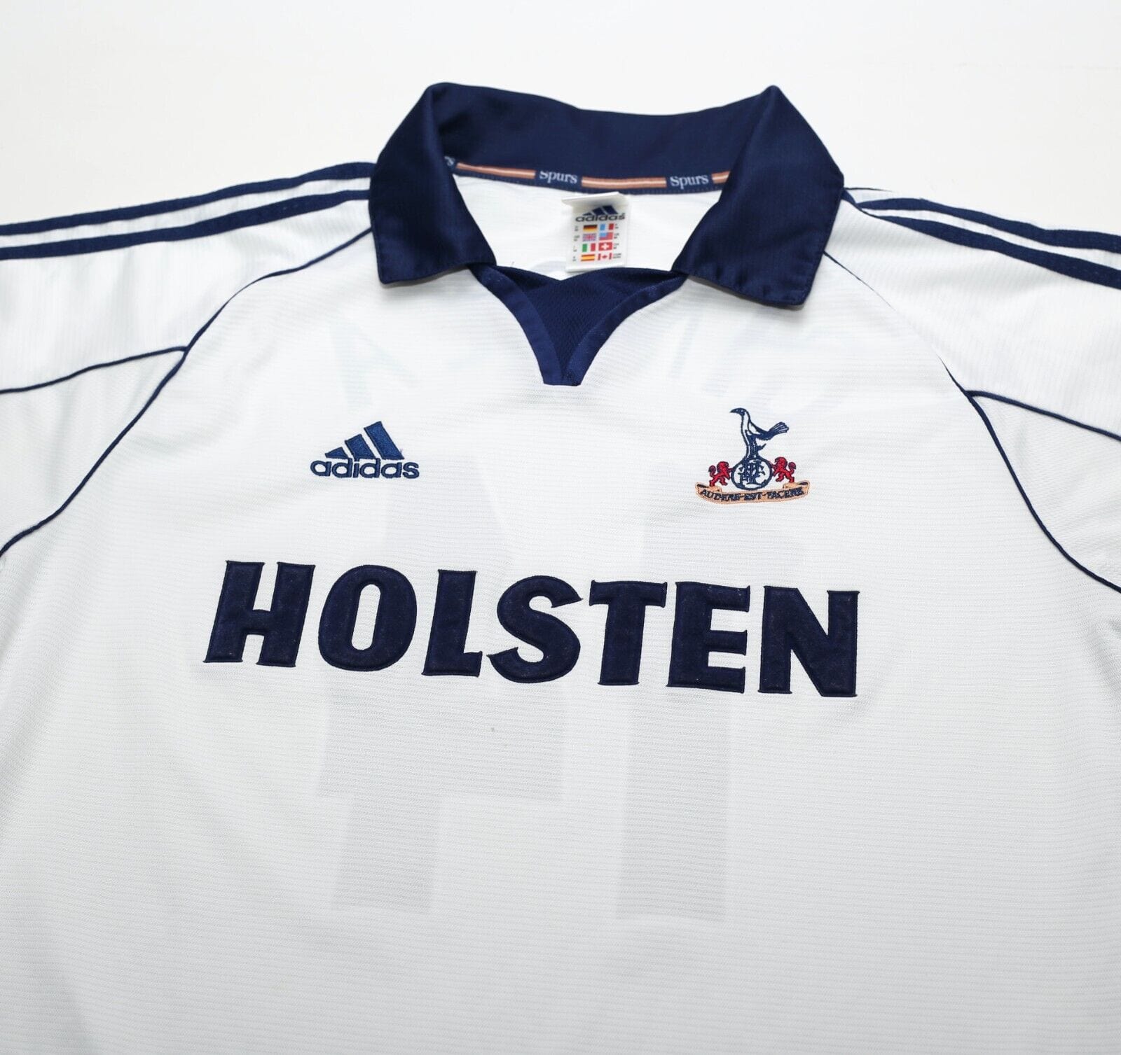 1999/01 GINOLA #14 Tottenham Hotspur Vintage adidas Home Football Shirt (M)