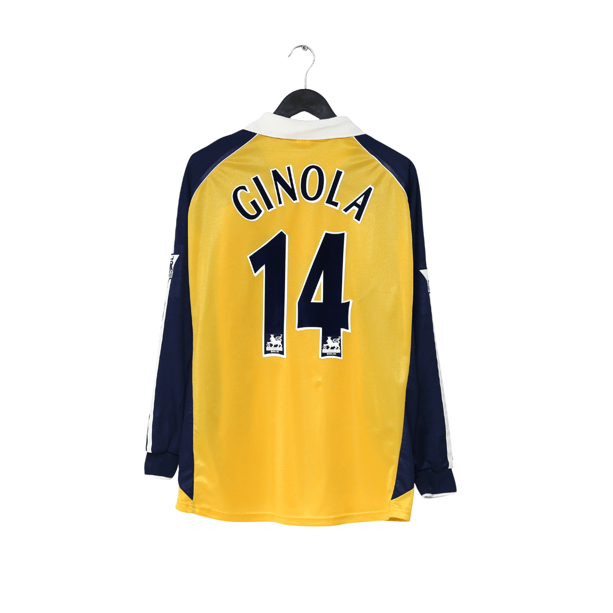 1999/01 GINOLA #14 Tottenham Hotspur Vintage adidas L/S Away Football Shirt (XL)