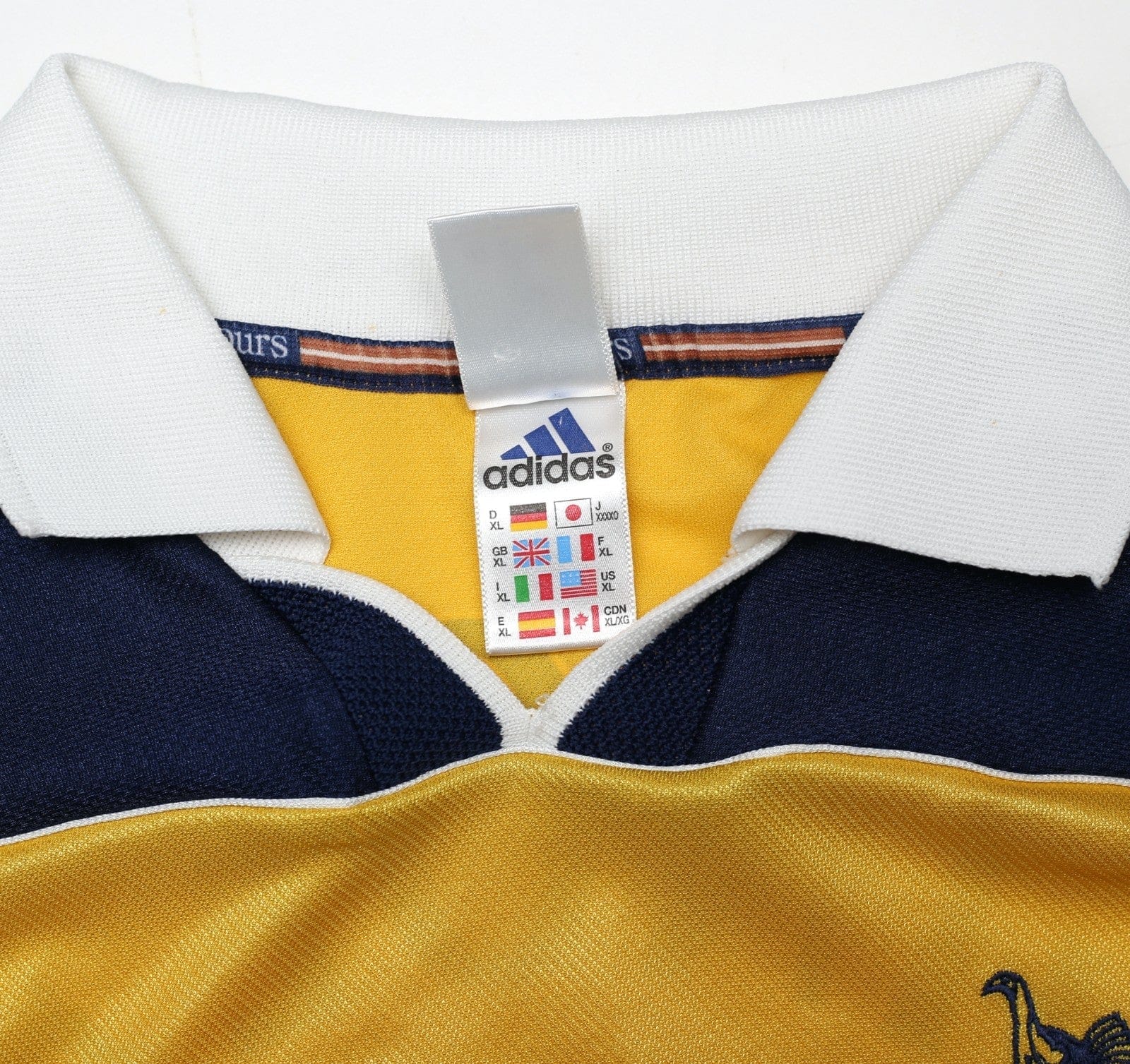 1999/01 GINOLA #14 Tottenham Hotspur Vintage adidas L/S Away Football Shirt (XL)