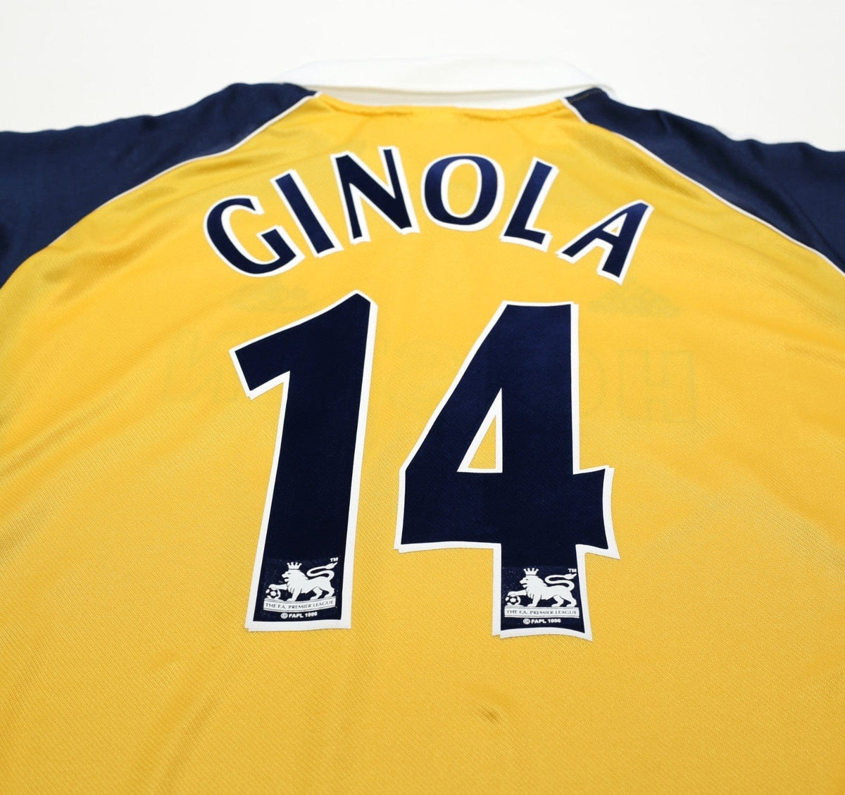 1999/01 GINOLA #14 Tottenham Hotspur Vintage adidas L/S Away Football Shirt (XL)