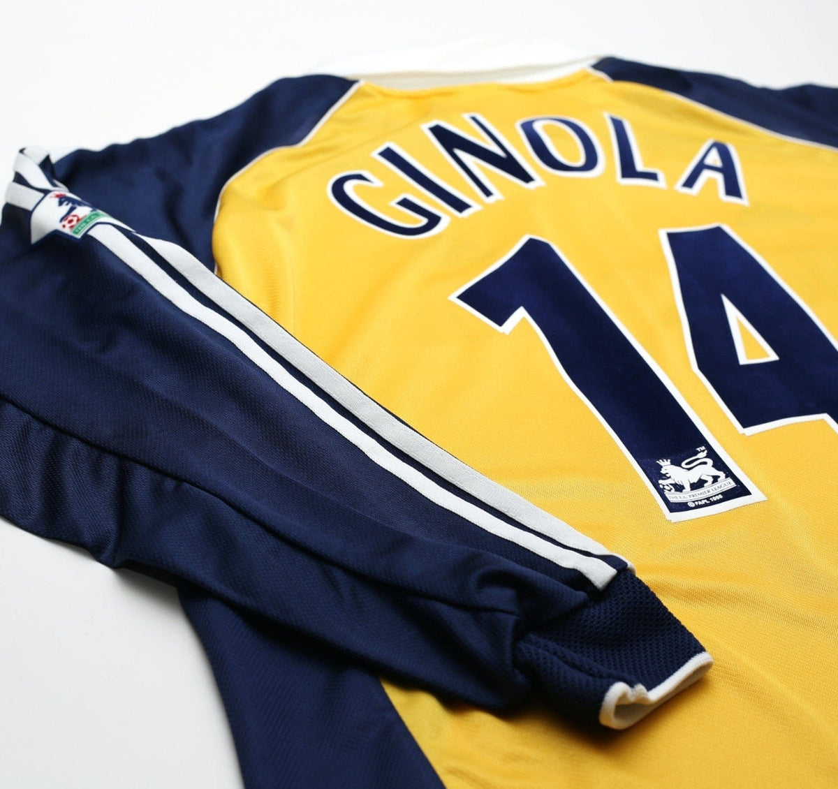 1999/01 GINOLA #14 Tottenham Hotspur Vintage adidas L/S Away Football Shirt (XL)