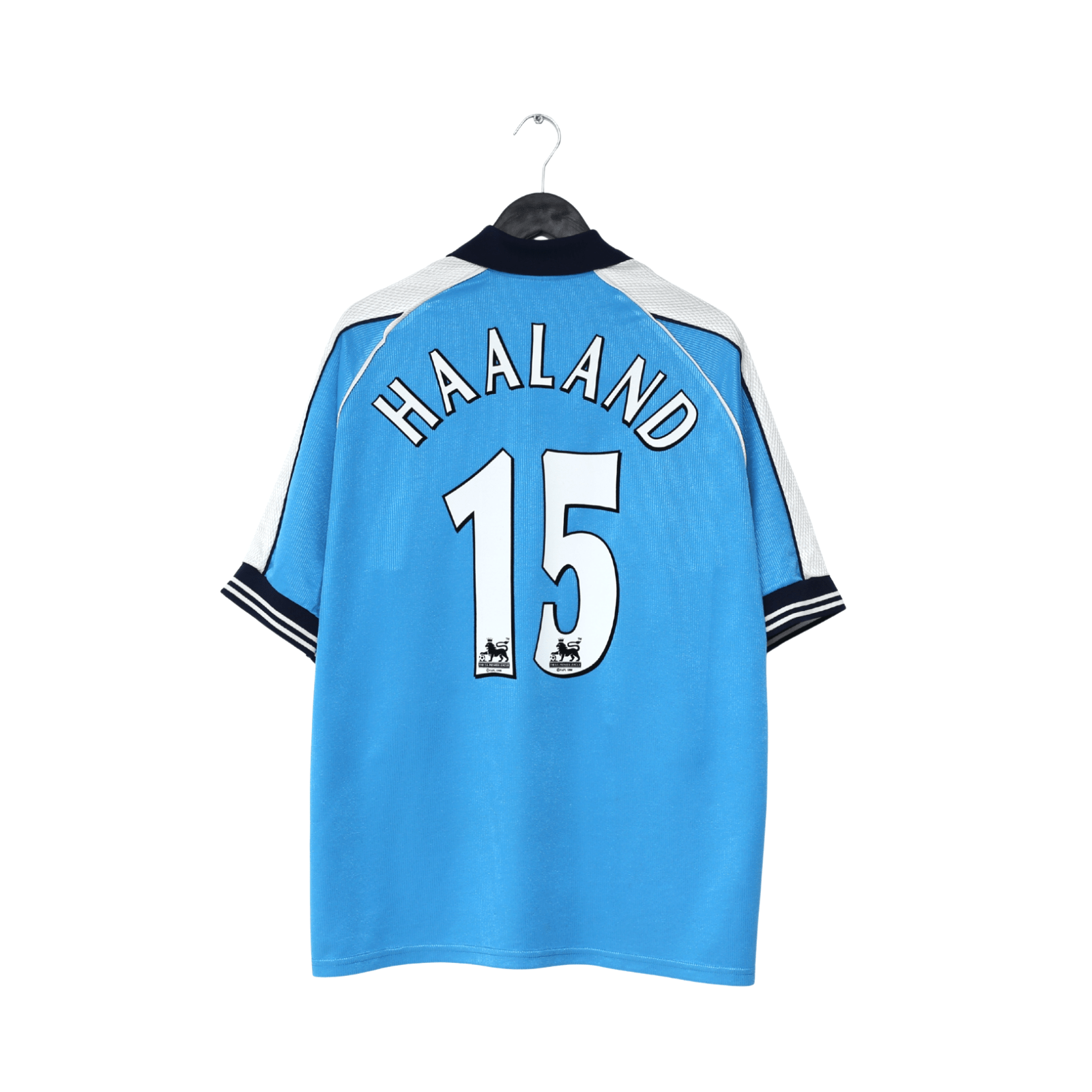 1999/01 HAALAND #15 Manchester City Vintage LCS Home Football Shirt (L) 42/44