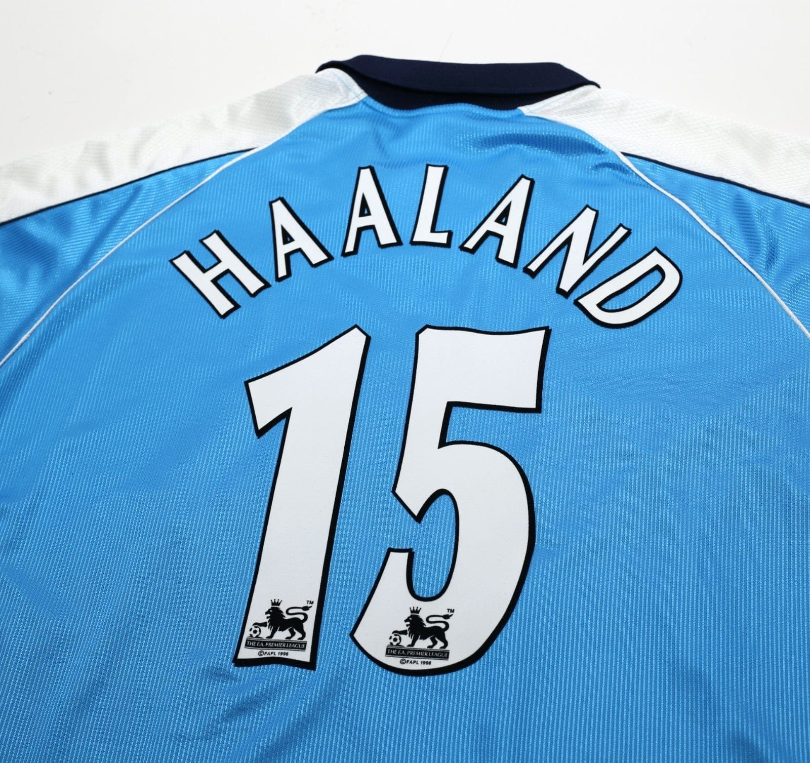 1999/01 HAALAND #15 Manchester City Vintage LCS Home Football Shirt (XL) 46/48