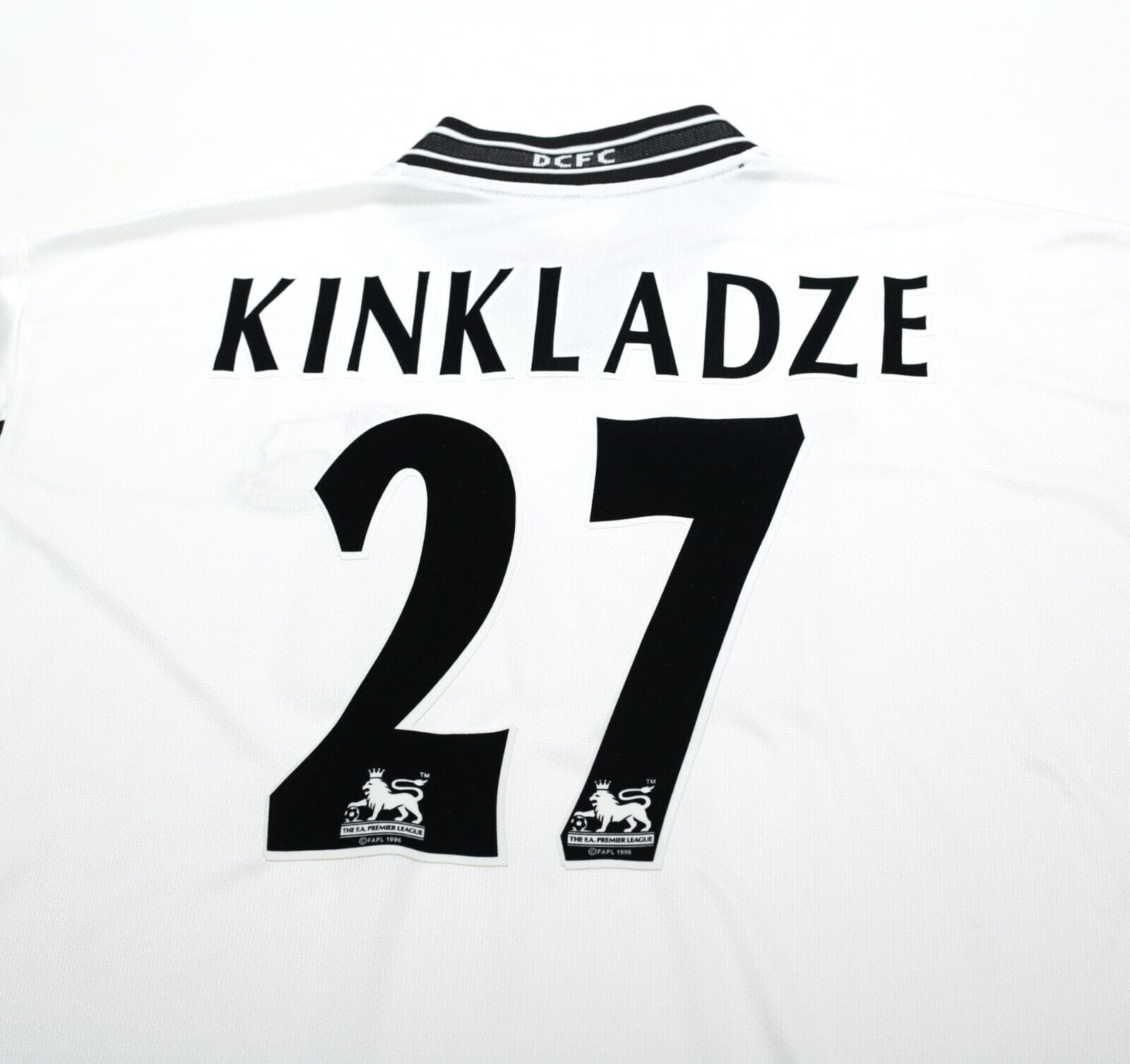 1999/01 KINKLADZE #27 Derby County Vintage PUMA Home Football Shirt (XL)