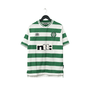 1999/01 Moravick #25 Celtic Vintage Umbro Home Football Shirt (M)