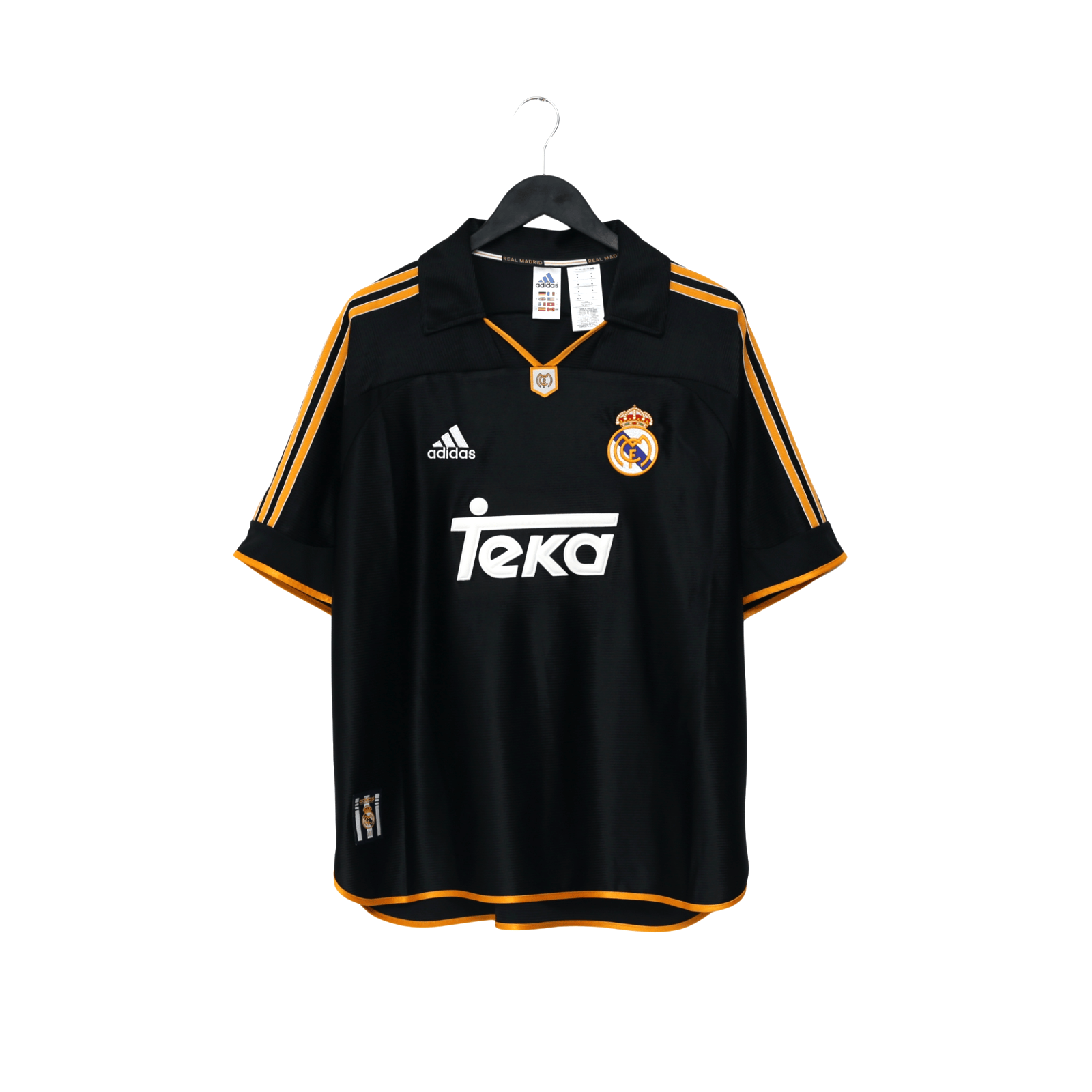 1999/01 Raul #7 Real Madrid Vintage Retro adidas Away Football Shirt (M)