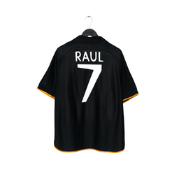 1999/01 Raul #7 Real Madrid Vintage Retro adidas Away Football Shirt (M)