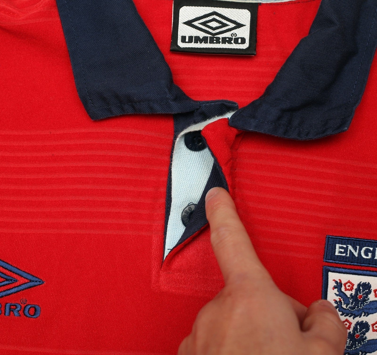 1999/01 SHEARER #9 England Vintage Umbro Away Football Shirt (L) Euro 2000