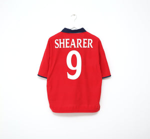 1999/01 SHEARER #9 England Vintage Umbro Away Football Shirt (M) Euro 2000