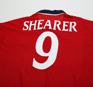 1999/01 SHEARER #9 England Vintage Umbro Away Football Shirt (XL) Euro 2000
