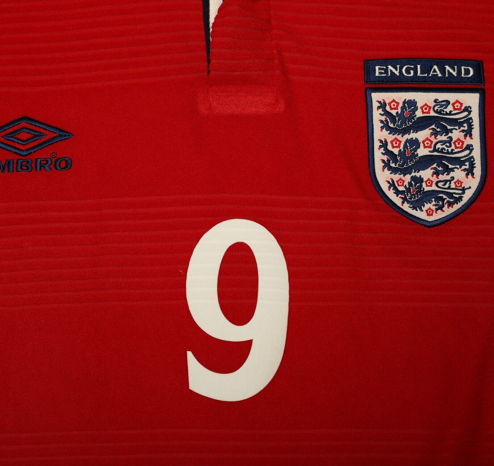 1999/01 SHEARER #9 England Vintage Umbro Away Football Shirt (XL) Euro 2000