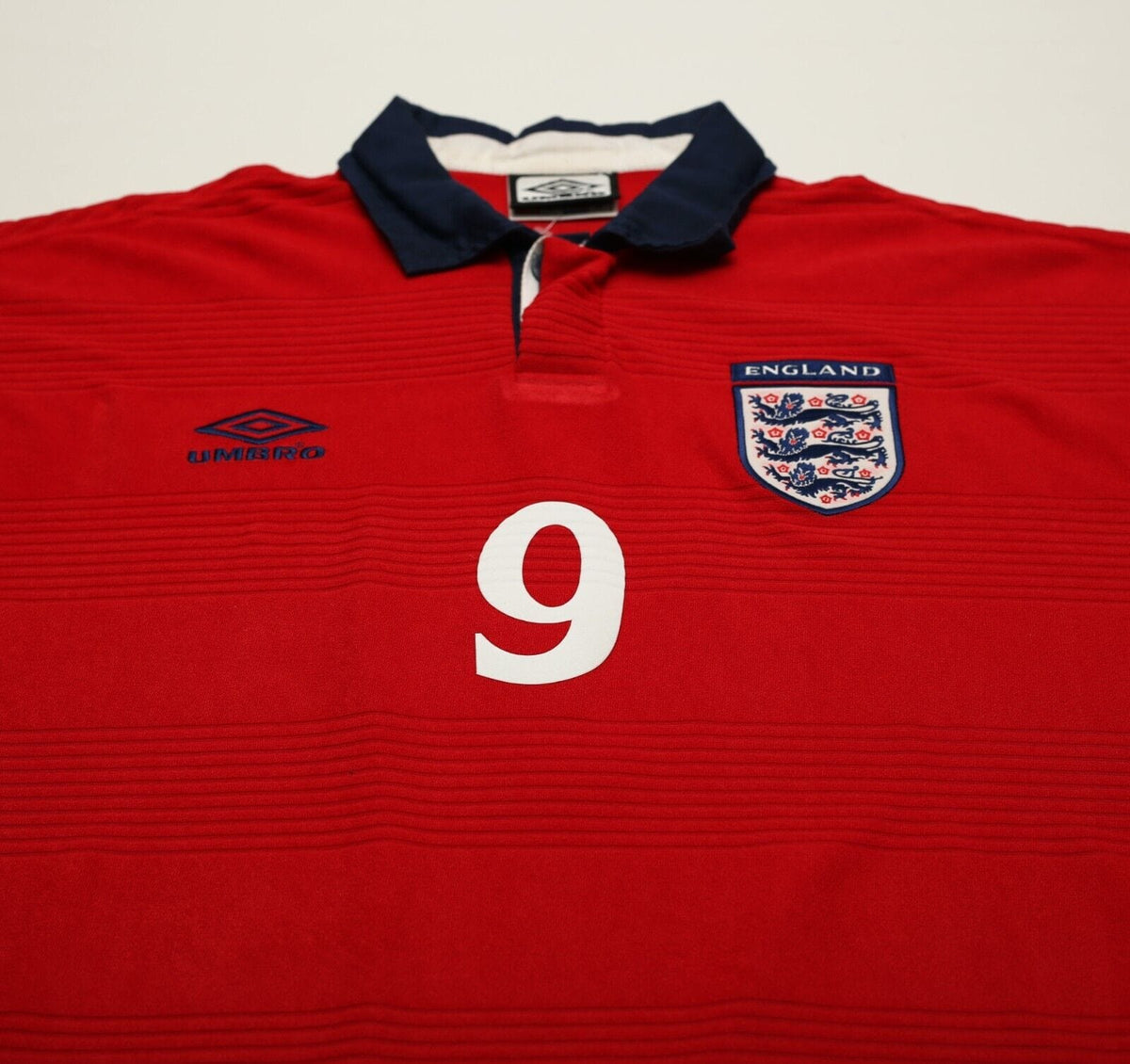 1999/01 SHEARER #9 England Vintage Umbro Away Football Shirt (XL) Euro 2000