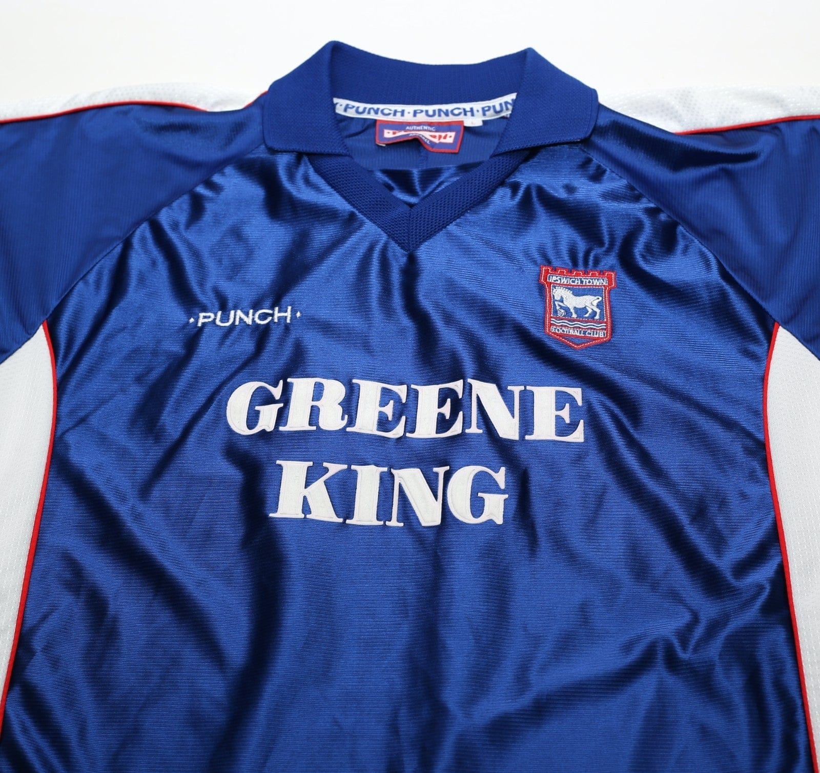 1999/01 STEWART #11 Ipswich Town Vintage PUNCH Home Football Shirt (L)