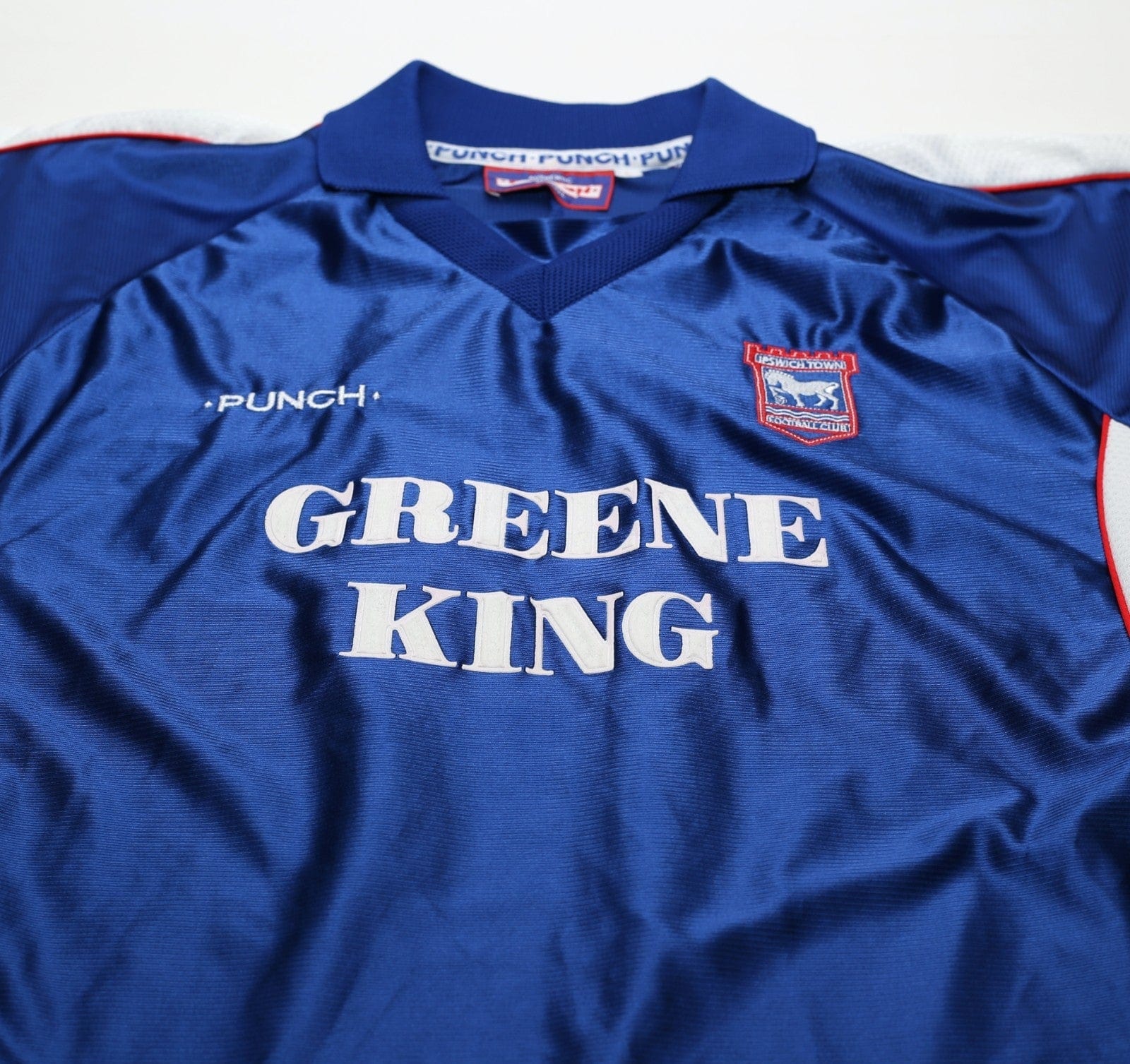1999/01 STEWART #11 Ipswich Town Vintage PUNCH Home Football Shirt (L)