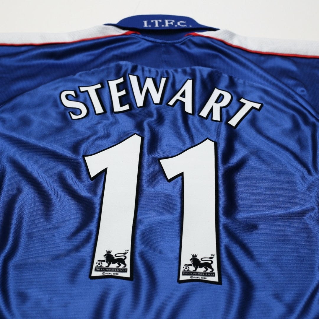 1999/01 Stewart #11 Ipswich Town Vintage PUNCH Home Football Shirt (L)