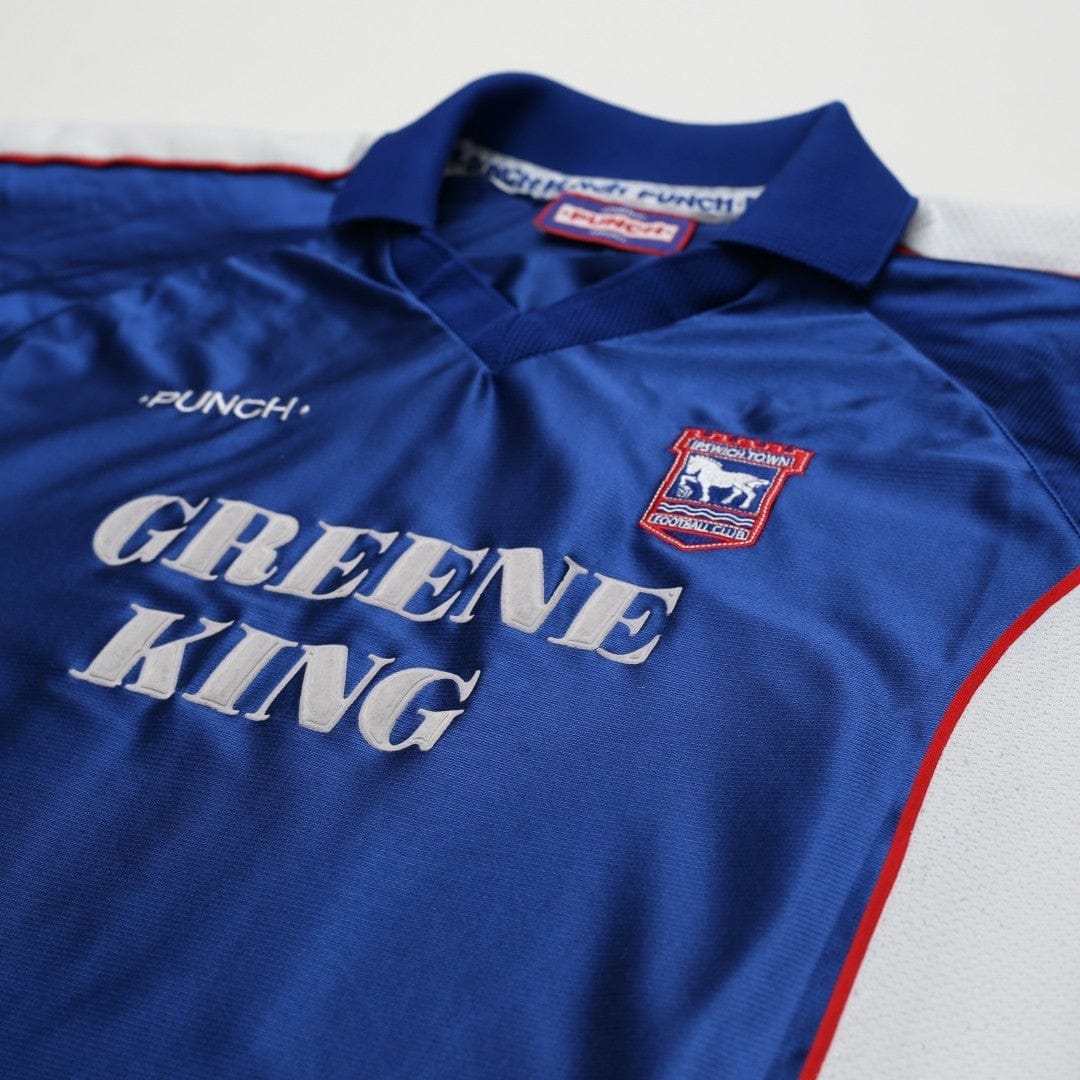 1999/01 Stewart #11 Ipswich Town Vintage PUNCH Home Football Shirt (L)