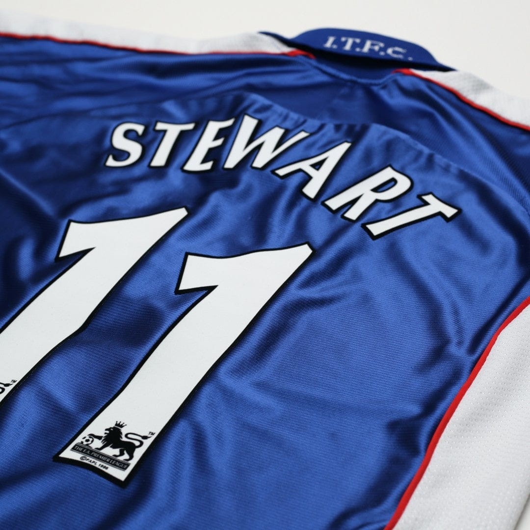 1999/01 Stewart #11 Ipswich Town Vintage PUNCH Home Football Shirt (L)
