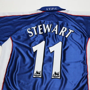 1999/01 Stewart #11 Ipswich Town Vintage PUNCH Home Football Shirt (L)